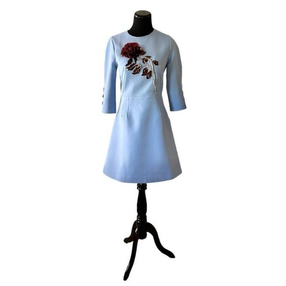Dolce And Gabbana Blue Short Night Out Dress Size 40 IT S US - Picture 13 of 15